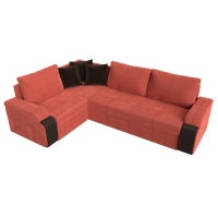 Угловой диван Николь (микровельвет коралловый коричневый) - Изображение 4